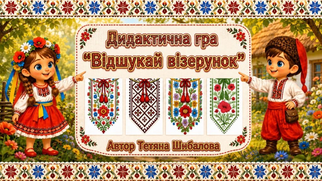 Головне зображення розробки: Дидактична гра “Відшукай візерунок”
