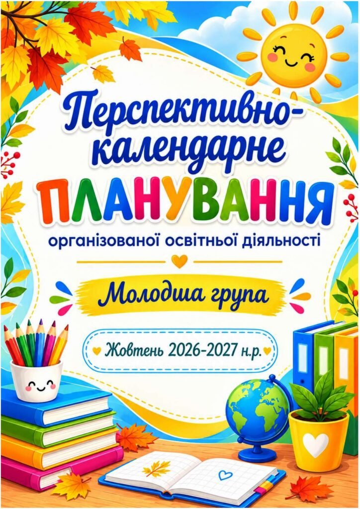 Головне зображення розробки: Перспективно-календарне планування освітньої діяльності для молодшої групи на жовтень 2026 р.
