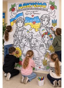 🎨 Велика розмальовка до Дня захисників України на 1, 4, 9, 16, 25 аркушів