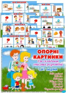 Опорні картинки для складання описових розповідей “Світ людини”