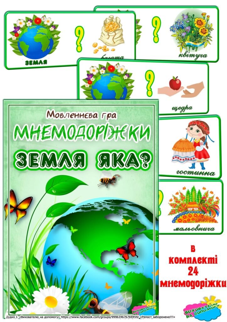 Головне зображення розробки: Мовленнєва гра. Мнемодоріжки “Земля яка”
