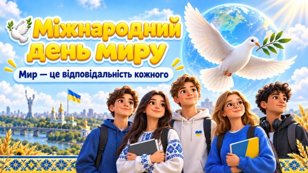Головне зображення розробки: 🕊️💙💛 ПРЕЗЕНТАЦІЯ ДО МІЖНАРОДНОГО ДНЯ МИРУ 💛💙🕊️7-11 кл