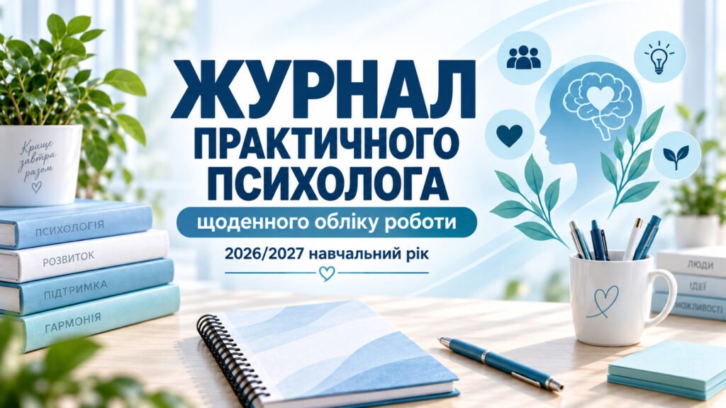 Головне зображення розробки: Журнал щоденного обліку роботи практичного психолога на 2026/2027 навчальний рік