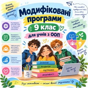 МОДИФІКОВАНІ НАВЧАЛЬНІ ПРОГРАМИ з алгебри та геометрії 9 клас для учня з ООП ІV рівень підтримки