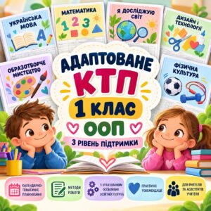 Адаптовані КТП з методами роботи для 1 класу – усі предмети | 3 рівень підтримки