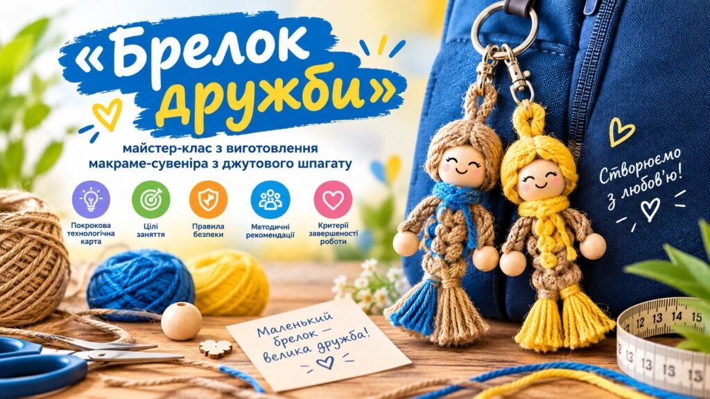 Головне зображення розробки: «Брелок дружби»: майстер-клас з виготовлення макраме-сувеніра з джутового шпагату