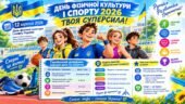 День фізичної культури і спорту 2026 (12 вересня) — комплект презентація 18 слайдів, 2 відеоролики, інфографіка