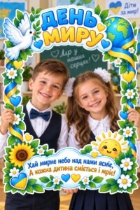 Рамка до Дня миру «День миру». 21 вересня – День миру.