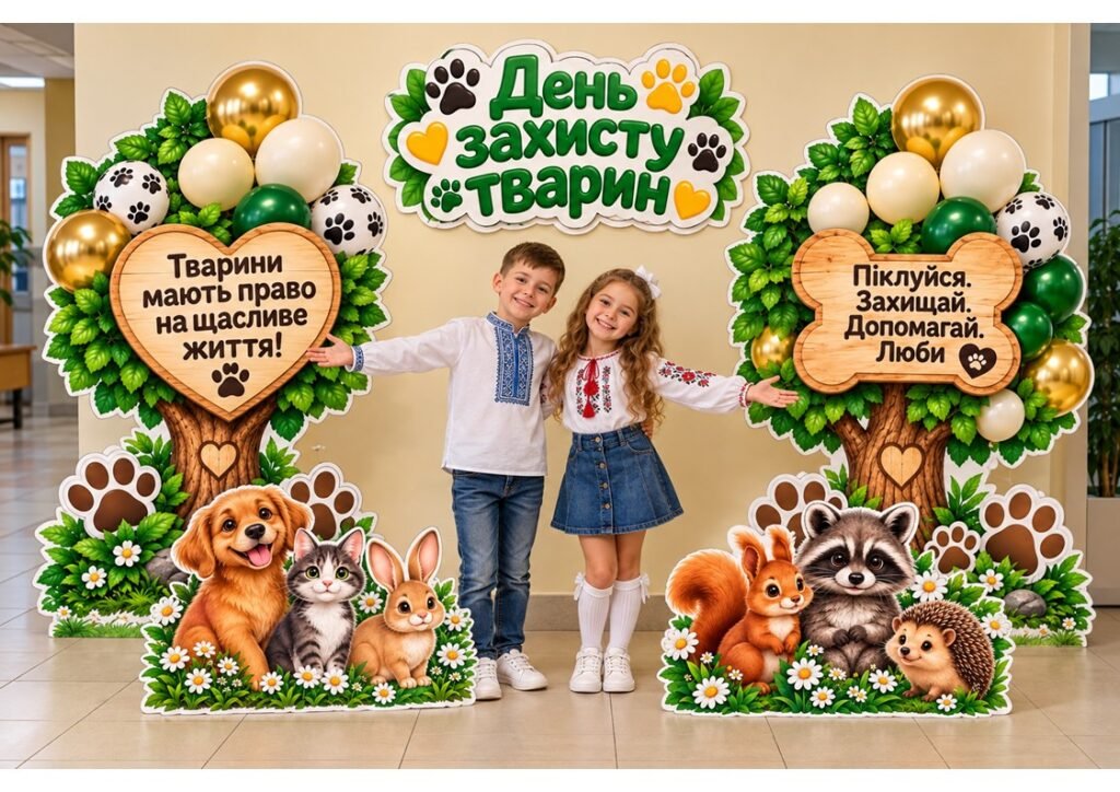 Головне зображення розробки: 🐾 Мега фотозона до Дня захисту тварин! 🐶🐱🐰