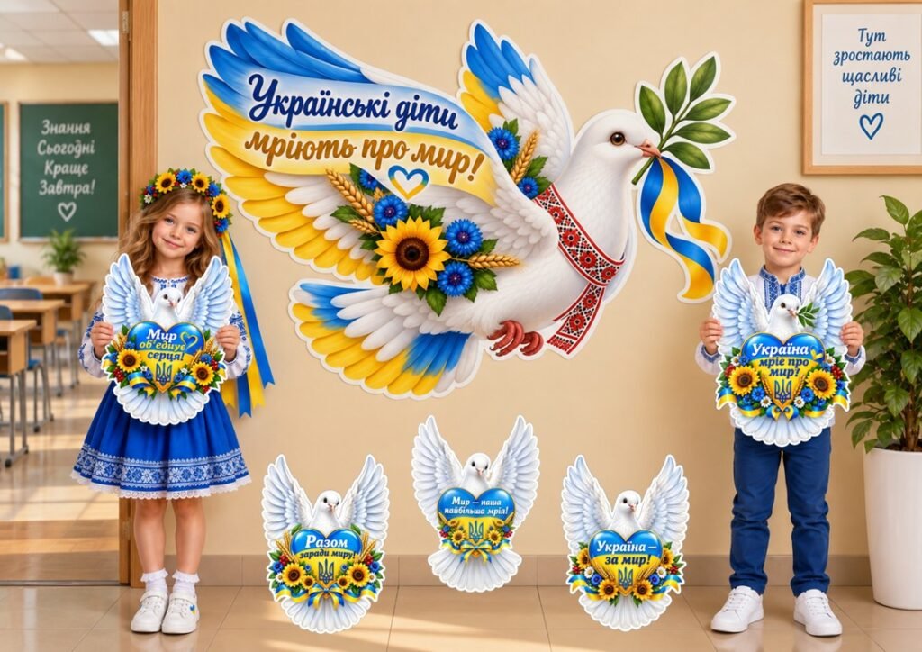 Головне зображення розробки: 🕊️ ВЕЛИЧЕЗНИЙ ГОЛУБ МИРУ 2, 4, 9, 16, 25, 36, 49 аркушів + 15 голубів – топерів