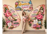 🪽 КРИЛАТА ФОТОЗОНА ДО ДНЯ ВЧИТЕЛЯ! ✨”Там, де є вчитель, мрії отримують крила”