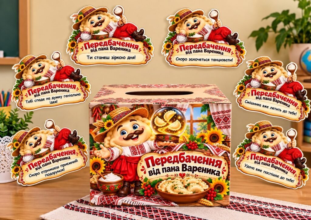 Головне зображення розробки: 🥟✨ Передбачення від пана Вареника для учнів! ✨🥟