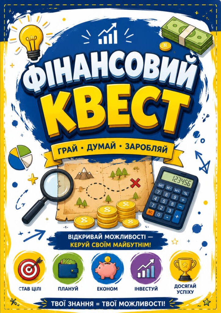 Головне зображення розробки: «Фінансовий квест» інтерактивна добірка з 60 креативних карток-завдань для учнів 8–9 класів