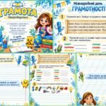 Фото розробки: Міжнародний день грамотності (08.09) – готовий набір для початкової школи. Презентація, аркуші для друку, грамота.