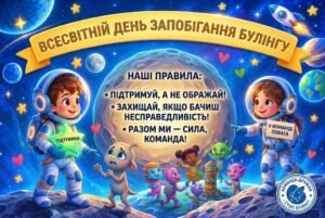 Комплект до Всесвітнього дня запобігання булінгу для учнів початкових класів (презенація+ сертифікат+робочий аркуш+ розмальовка + плакат)