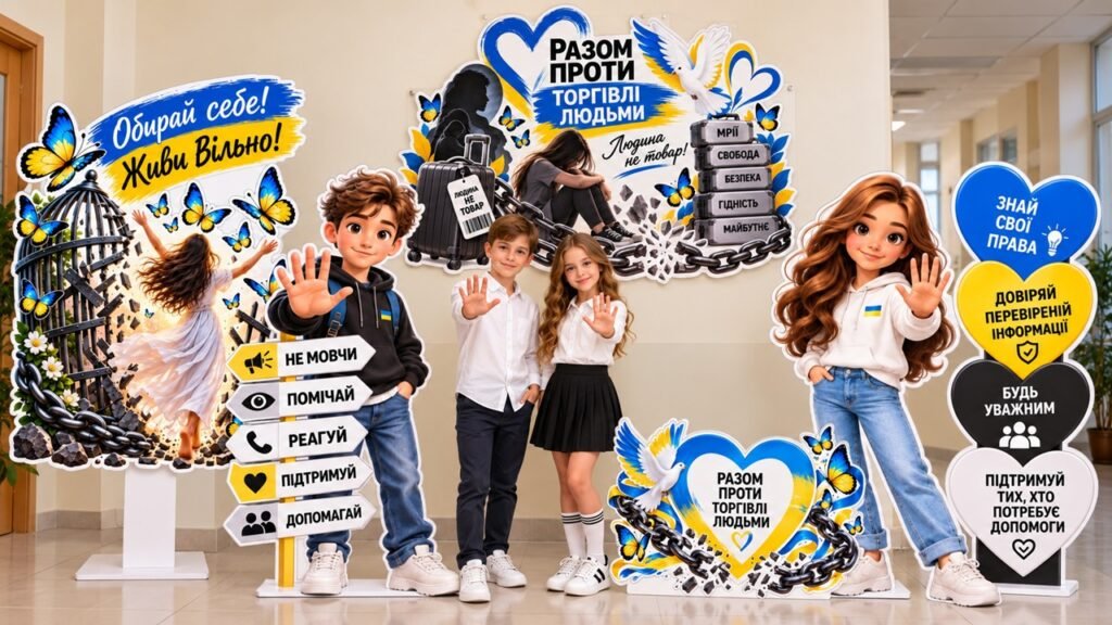 Головне зображення розробки: 💙💛 МЕГА ОФОРМЛЕННЯ ДО ДНЯ ПРОТИДІЇ ТОРГІВЛІ ЛЮДЬМИ! 🕊️🦋