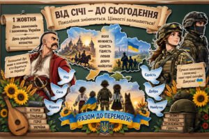 🇺🇦 Оформлення до 1 жовтня — «Від Січі — до сьогодення» (до Дня захисників та захисниць України/ День українського козацтва)