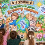 Фото розробки: 🐾 Велика колективна розмальовка до Всесвітнього дня захисту тварин (2 шт)