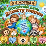 Фото розробки: 🐾 Велика колективна розмальовка до Всесвітнього дня захисту тварин (2 шт)