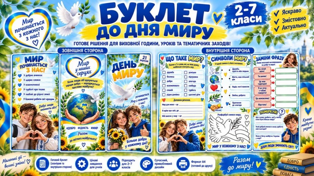 Головне зображення розробки: 🕊 БУКЛЕТ «ДЕНЬ МИРУ» 💙💛