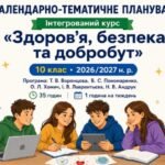 Календарно-тематичне планування ЗБД, 10 клас, за модельною навчальною програмою Воронцової Т.В. та інш. на 2026/2027 навчальний рік.