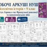 Готовий комплект НУШ «Вступ. Європа в час Французької революції та наполеонівських війн» | 9 клас | Робочі аркуші + комплексна контрольна робота з клю