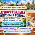 Діагностувальна контрольна робота «Європа, Америка і світ у першій половині XIX ст.». ГР2 — 9 клас НУШ за підручниками Пометун і Васильківа