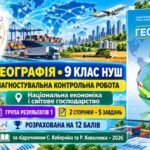 Діагностувальна контрольна робота «Національна економіка і світове господарство». ГР1 — географія, 9 клас НУШ за підручником Коберніка та Коваленка