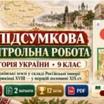 Підсумкова контрольна робота з історії України. 9 клас. Тема «Українські землі у складі Російської імперії наприкінці XVIII — у першій половині XIX ст
