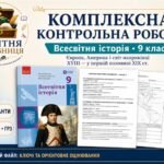 Комплексна контрольна робота «Європа, Америка і світ наприкінці XVIII — у першій половині XIX ст.» | Всесвітня історія, 9 клас | За підручником О. Гіс