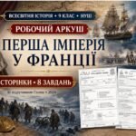 Перша імперія у Франції — двосторонній робочий аркуш із всесвітньої історії для 9 класу НУШ за підручником Гісема (2026)
