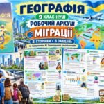 Міграції населення — робочий аркуш із географії, 9 клас НУШ за підручником Запотоцького та співавторів