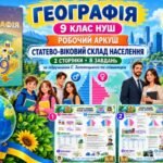 Статево-віковий склад населення — робочий аркуш із географії, 9 клас НУШ за підручником Запотоцького та співавторів