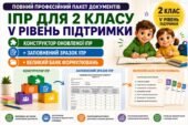 Конструктор та заповнений зразок оновленої ІПР; 2 клас, 5 рівень підтримки (пакет документів)