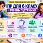 Конструктор та заповнений зразок оновленої ІПР; 6 клас, 2 рівень підтримки (пакет документів)