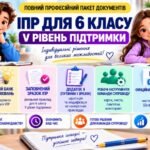 Конструктор та заповнений зразок оновленої ІПР; 6 клас, 5 рівень підтримки (пакет документів)
