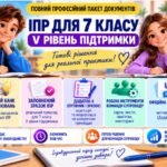Конструктор та заповнений зразок оновленої ІПР; 4 клас, 5 рівень підтримки (пакет документів)