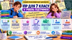 Конструктор та заповнений зразок оновленої ІПР; 4 клас, 5 рівень підтримки (пакет документів)