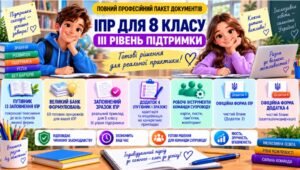 Конструктор та заповнений зразок оновленої ІПР; 8 клас, 3 рівень підтримки (пакет документів)