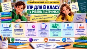 Конструктор та заповнений зразок оновленої ІПР; 8 клас, 4 рівень підтримки (пакет документів)