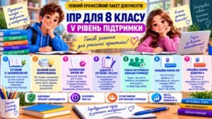 Конструктор та заповнений зразок оновленої ІПР; 8 клас, 5 рівень підтримки (пакет документів)