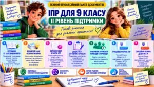Конструктор та заповнений зразок оновленої ІПР; 9 клас, 2 рівень підтримки (пакет документів)
