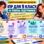 Конструктор та заповнений зразок оновленої ІПР; 9 клас, 4 рівень підтримки (пакет документів)