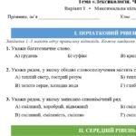 Фото розробки: 5 клас. Укр.мова. Підсумкова (діагностична) робота “Лексикологія”; БЕЗ ГР; 2 варіанти МНП Заболотного
