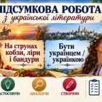 8 клас. Підсумкова (діагностична) робота з укр. л-ри “На струнах кобзи, ліри і бандури. Бути українцем/українкою”; МНП Заболотного; 2 варіанти; БЕЗ ГР