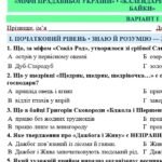 Фото розробки: 6 клас. Підсумкова (діагностична) робота з укр. л-ри «Міфи прад. України. Календарно-обр. пісні. Байки» МНП Яценко; підр. Яценко; 2 вар; БЕЗ ГР!!!