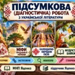 6 клас. Підсумкова (діагностична) робота з укр. л-ри «Міфи прад. України. Календарно-обр. пісні. Байки» МНП Яценко; підр. Яценко; 2 вар; БЕЗ ГР!!!