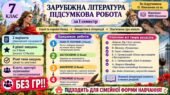 7 клас. Підсумкова (діагностична) робота із заруб. л-ри ЗА І СЕМЕСТР МНП Ніколенко; підр. Ніколенко; БЕЗ ГР!! 2 варіанти