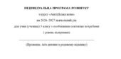 Індивідуальна програма розвитку з англійської мови для 3 класу 3 год/тиждень(ООП, 3,4,5 рівень підтримки, за підручником О. Карпюк)