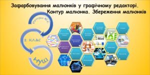 Зафарбовування малюнків у графічному редакторі. Контур малюнка. Збереження малюнків (Морзе 2 клас 2024)